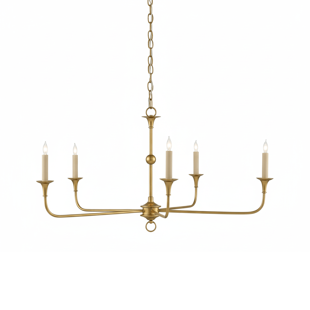 Elara Candle Chandelier - Elegant Design with Adjustable Height & LED