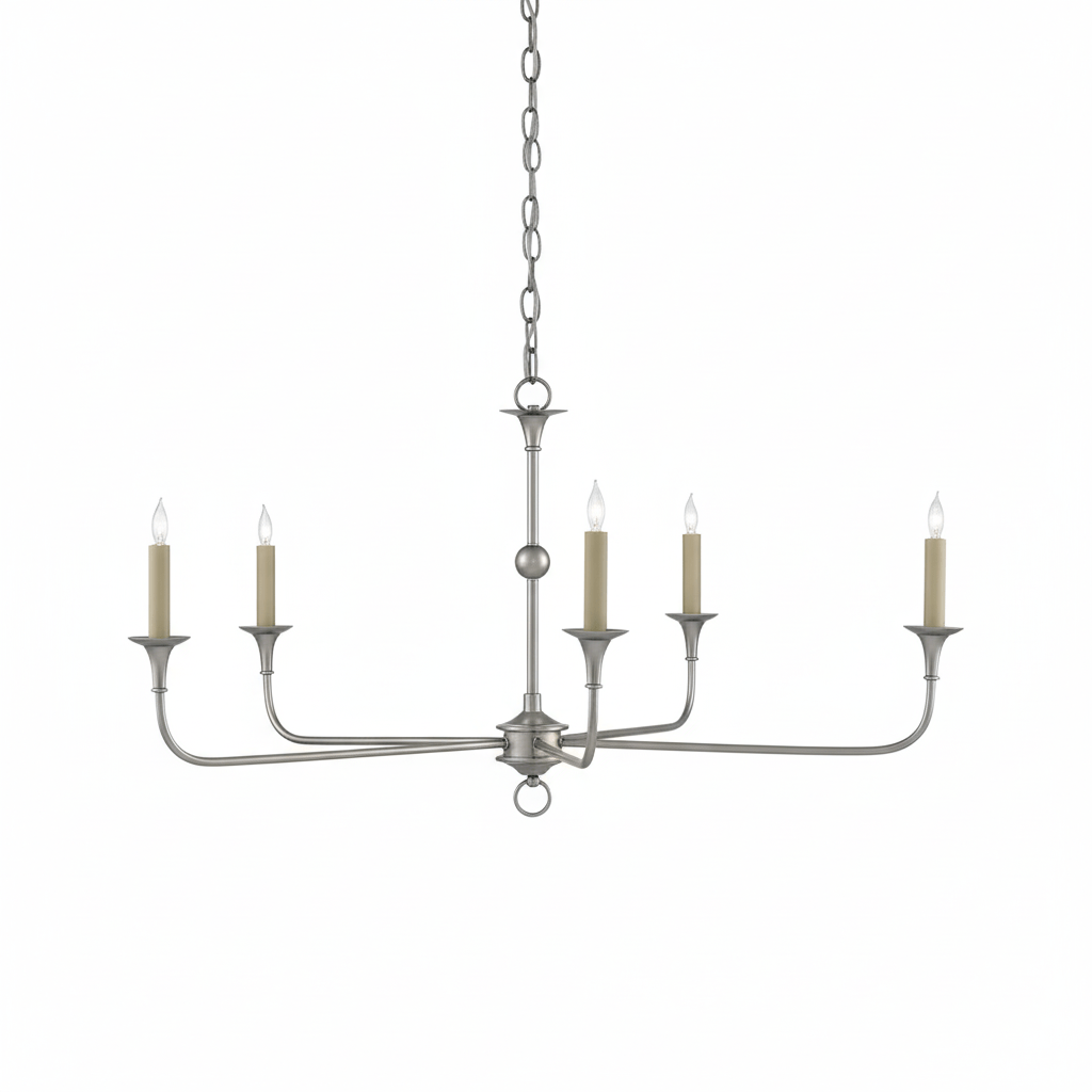 Elara Candle Chandelier - Elegant Design with Adjustable Height & LED