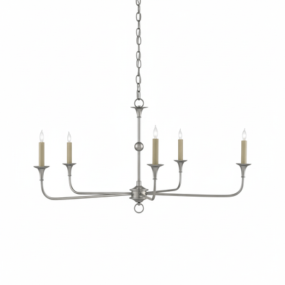 Elara Candle Chandelier - Elegant Design with Adjustable Height & LED