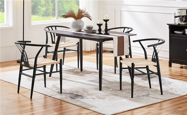 2PCS Weave Arm Chair Position 6