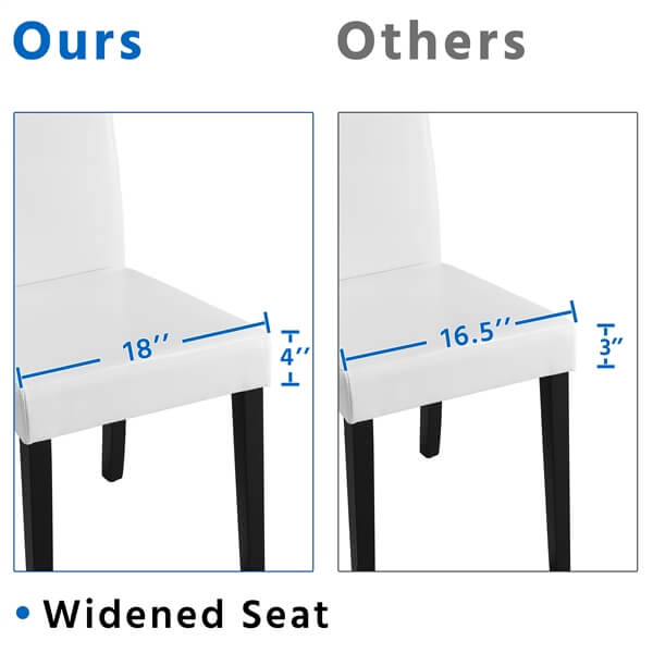 Dining Chairs Set of 4 PU Leather Upholstered Parsons Position 4