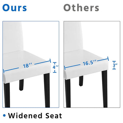 Dining Chairs Set of 4 PU Leather Upholstered Parsons Position 4