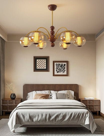 Solstice Bloom Chandelier - Elegant Design with Adjustable Height & LE