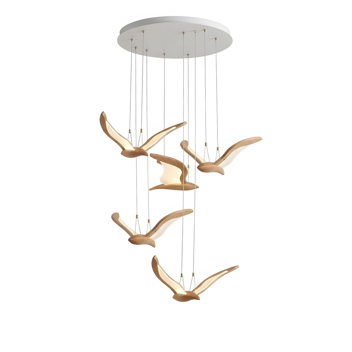 Elegant Warbler Chandelier - Adjustable Height, Energy-Efficient LED