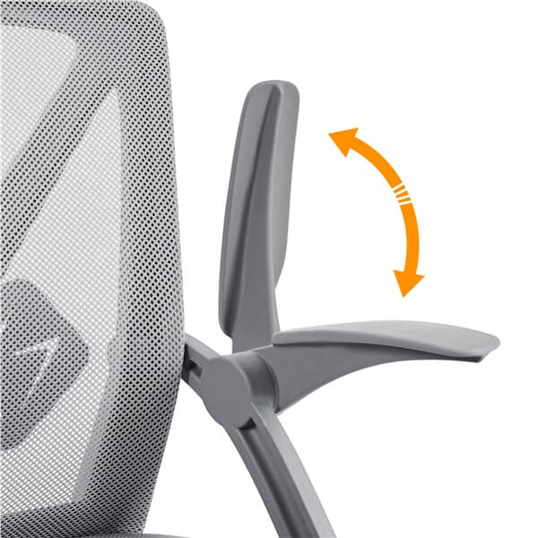 Computer Mesh Chair with Flip-up Arms Adjustable Height Position 13