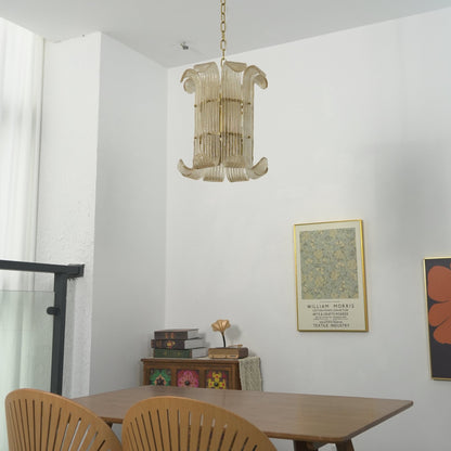 Elegant Small Chandelier with Adjustable Height & Energy-Efficient LED
