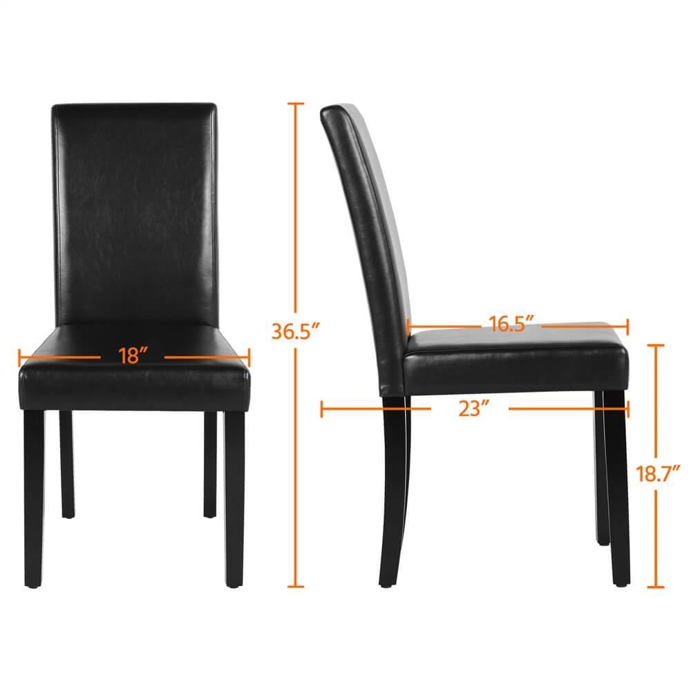 Dining Living Room PU Cushion Chairs 4pcs Position 3