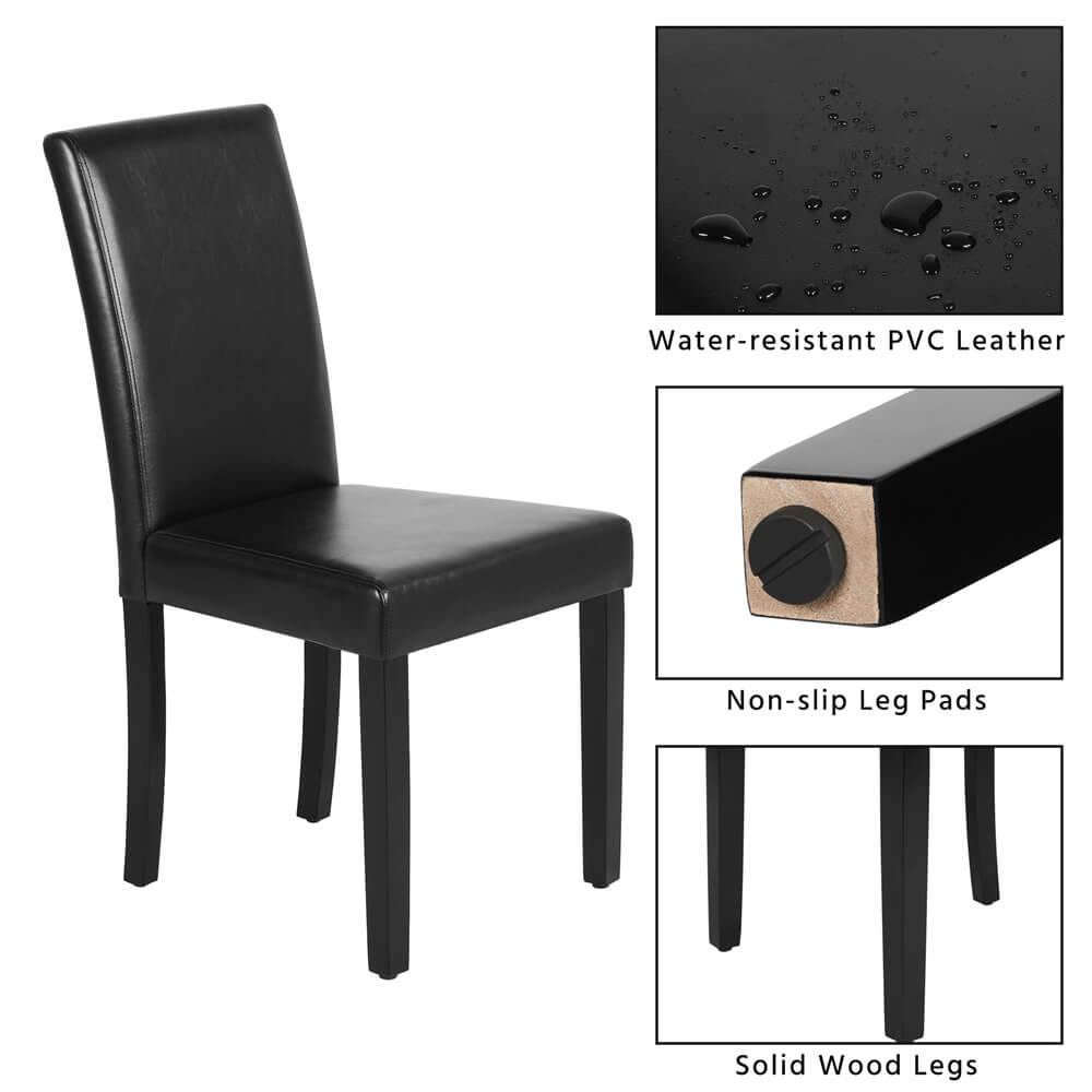 Dining Living Room PU Cushion Chairs 4pcs Position 7