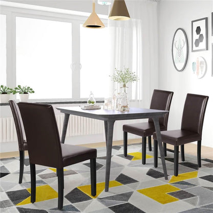 Dining Living Room PU Cushion Chairs 4pcs Position 1