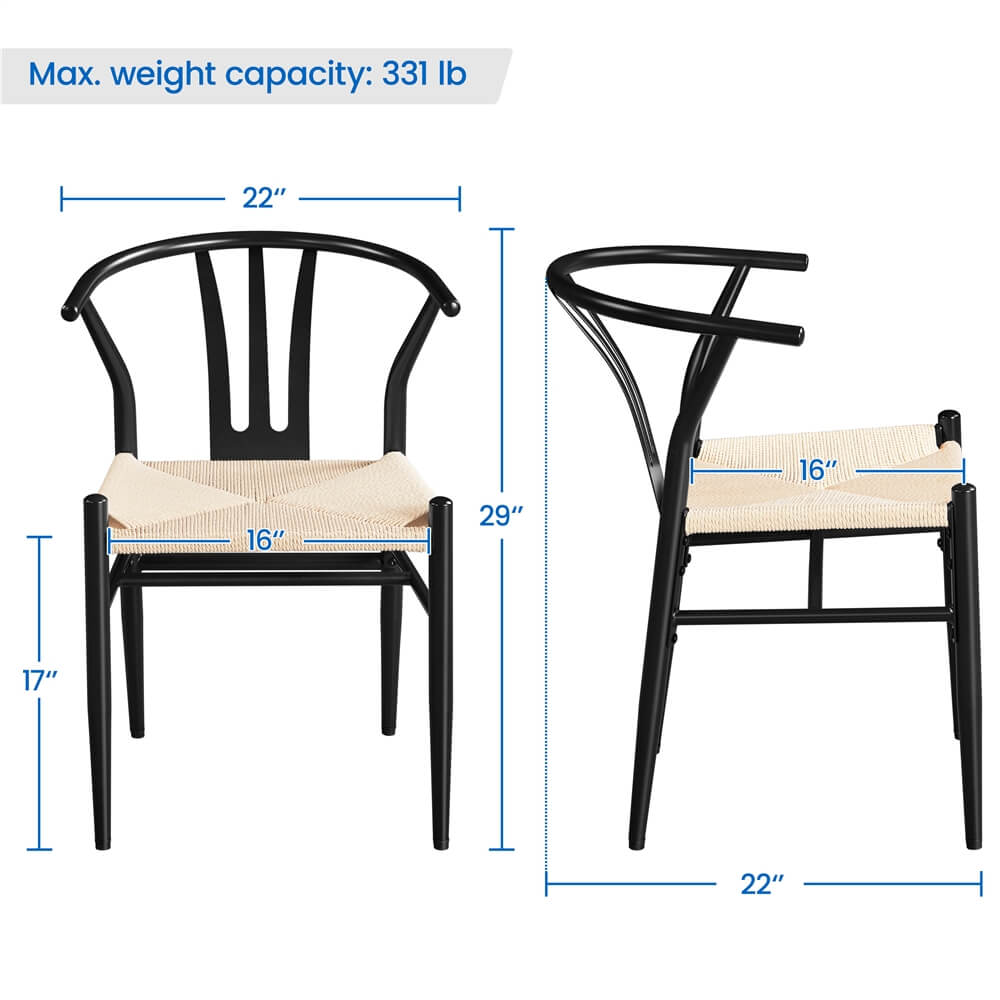 2PCS Weave Arm Chair Position 10