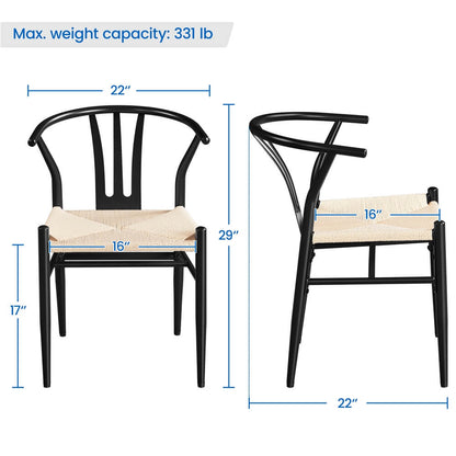 2PCS Weave Arm Chair Position 10