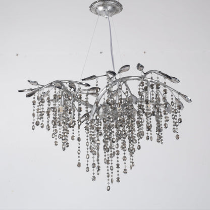Elegant Autumn Twilight Chandelier - Dimmable LED, Adjustable Height