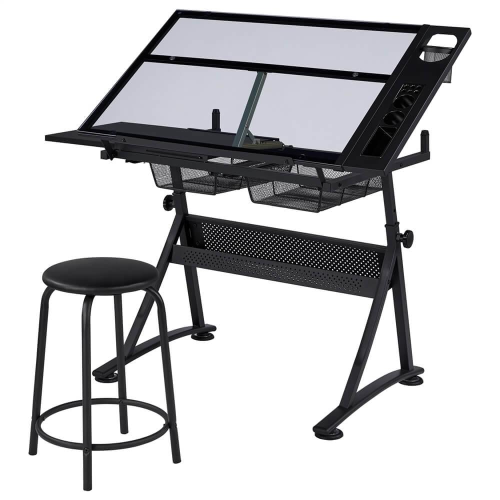 Glass Drafting Table 28’’ to 36’’ Position 2