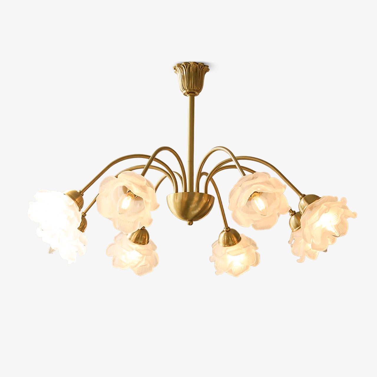 Elegant Roses Chandelier - Adjustable Height & Dimmable Lighting