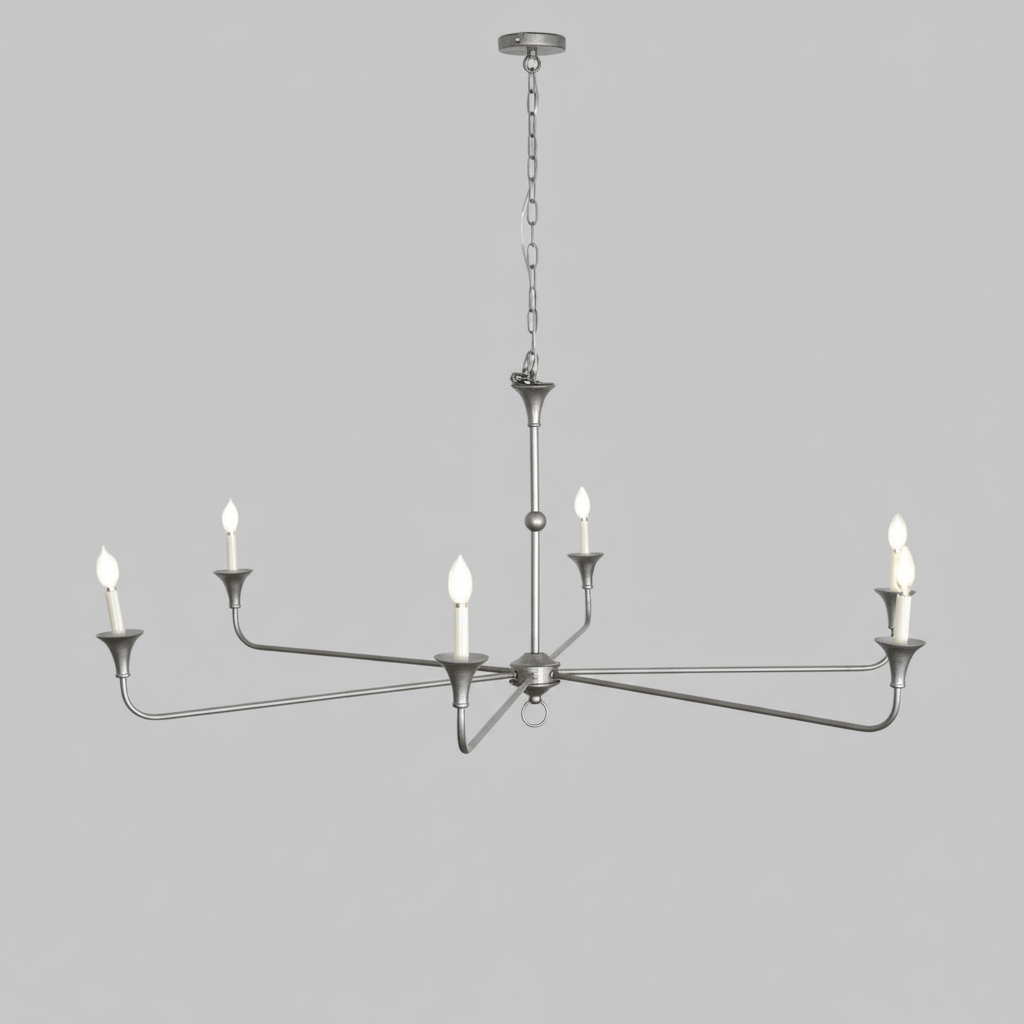 Elara Candle Chandelier - Elegant Design with Adjustable Height & LED