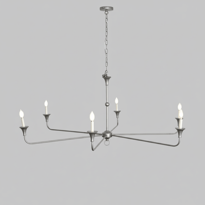 Elara Candle Chandelier - Elegant Design with Adjustable Height & LED