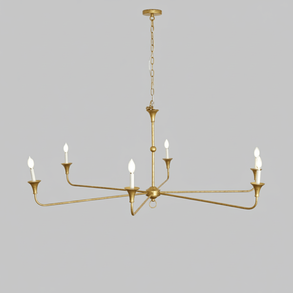 Elara Candle Chandelier - Elegant Design with Adjustable Height & LED