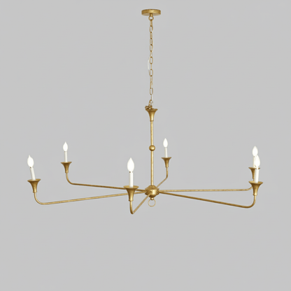 Elara Candle Chandelier - Elegant Design with Adjustable Height & LED