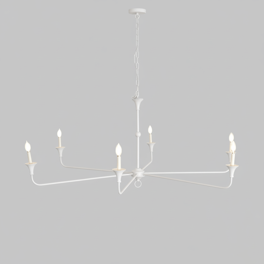 Elara Candle Chandelier - Elegant Design with Adjustable Height & LED