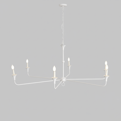 Elara Candle Chandelier - Elegant Design with Adjustable Height & LED