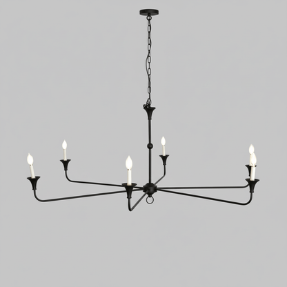 Elara Candle Chandelier - Elegant Design with Adjustable Height & LED