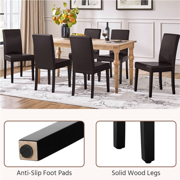Dining Chairs Set of 6 Faux Leather Position 7