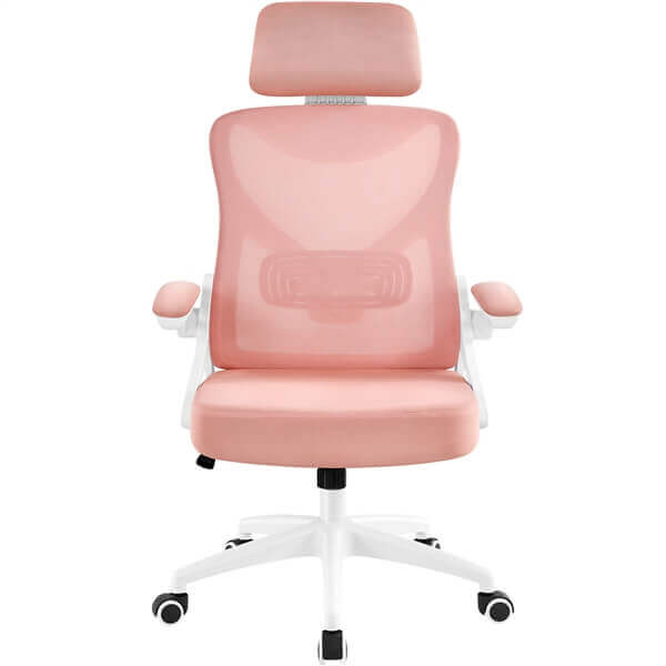 High Back Mesh Office Chair with 90° Flip-up Armrest Position 6