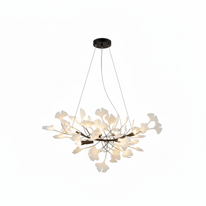 Horizon Bloom Ginkgo Chandelier - Elegant Design & Adjustable Height
