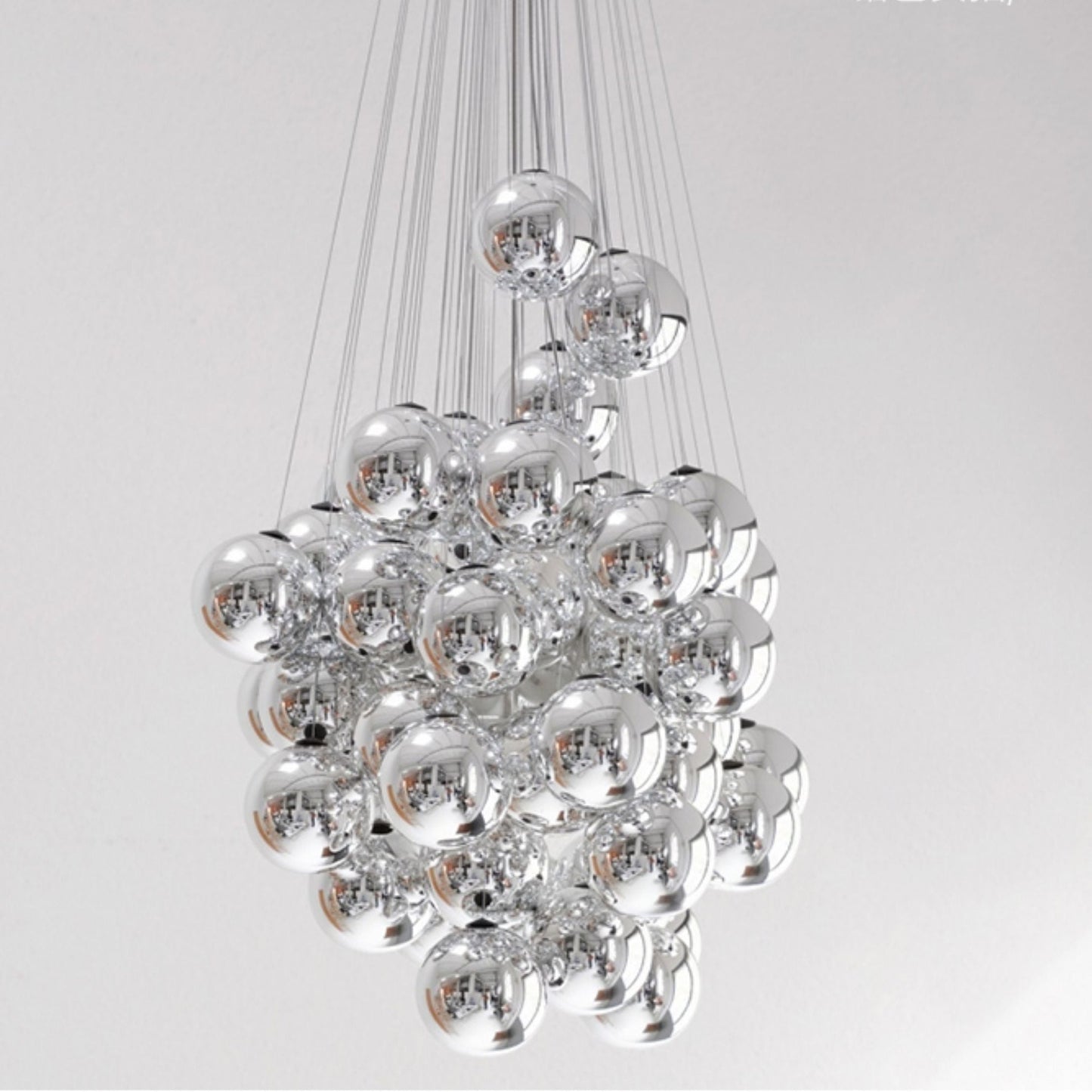 Cumulus Cascade Chandelier - Elegant Design with Adjustable Height & L