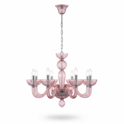 Ares Glass Chandelier - Elegant Design with Adjustable Height & LED Co