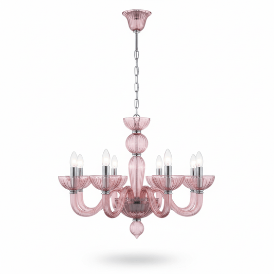 Ares Glass Chandelier - Elegant Design with Adjustable Height & LED Co