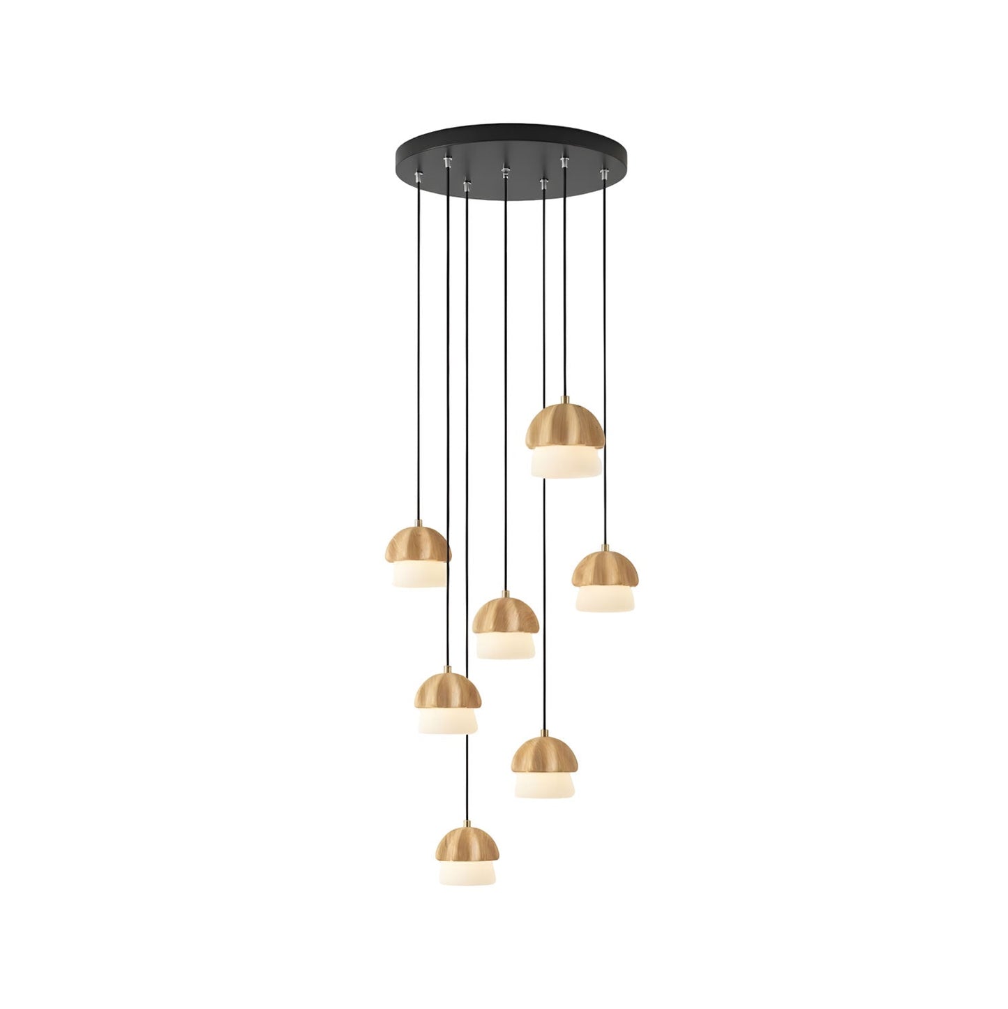 Elegant Mushroom Cluster Chandelier - Adjustable Height & Energy Effic