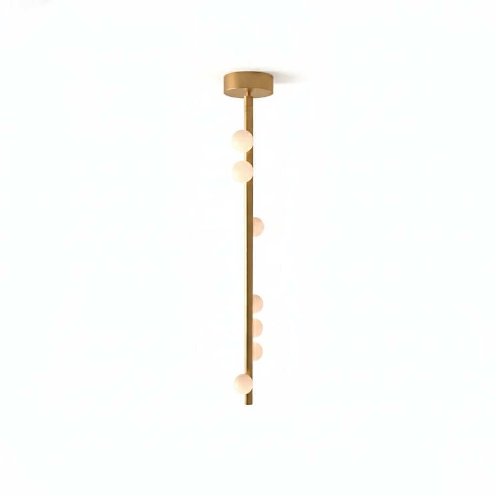 Elegant Brass Glass Drop Chandelier with Adjustable Height & LED Compa