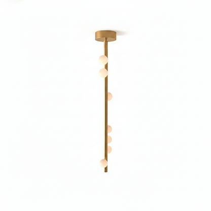 Elegant Brass Glass Drop Chandelier with Adjustable Height & LED Compa