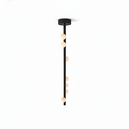 Elegant Brass Glass Drop Chandelier with Adjustable Height & LED Compa