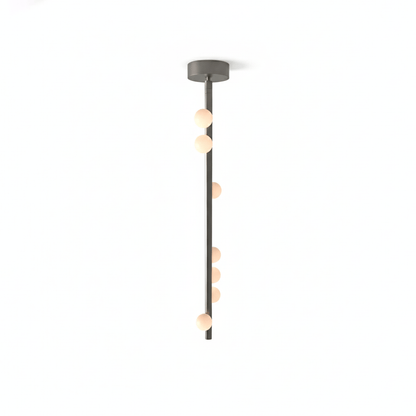 Elegant Brass Glass Drop Chandelier with Adjustable Height & LED Compa