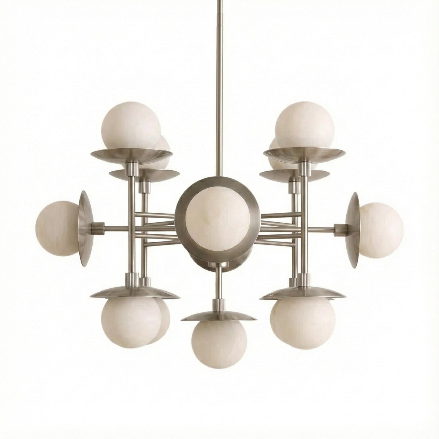 Cara Alabaster Chandelier - Elegant Design with Adjustable Height & LE