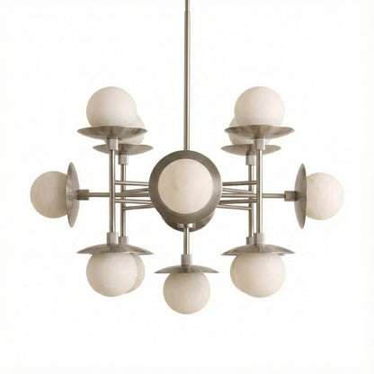 Cara Alabaster Chandelier - Elegant Design with Adjustable Height & LE