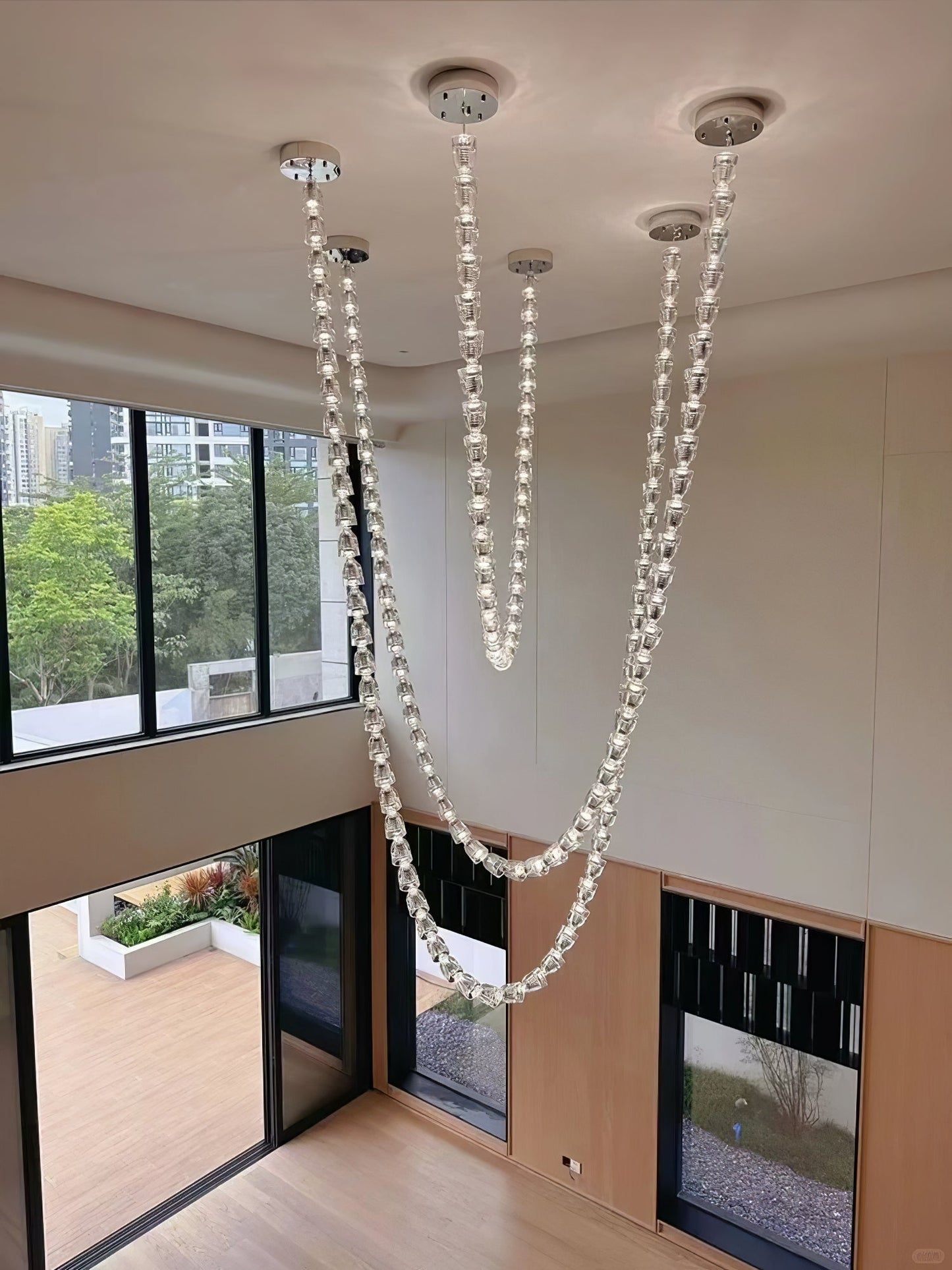 Gabriel Chrome Chandelier - Elegant Design with Adjustable Height & LE