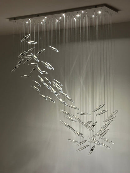Elegant Moonlight Whispers Chandelier with Adjustable Brightness & Cry