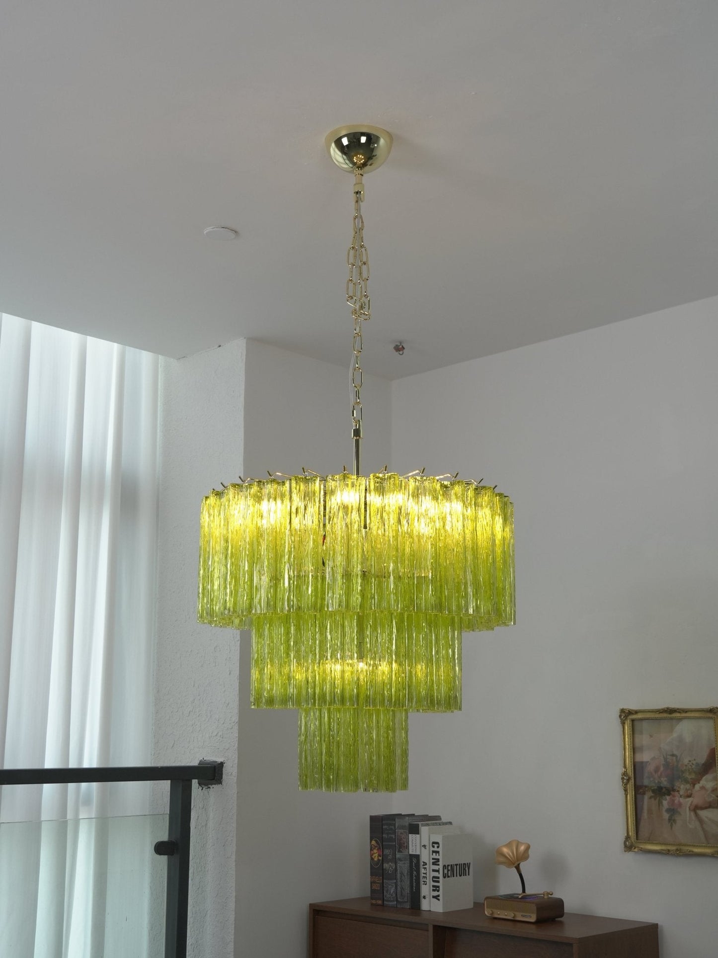 Glacier Tier Chandelier - Elegant Crystal Design with Adjustable Heigh