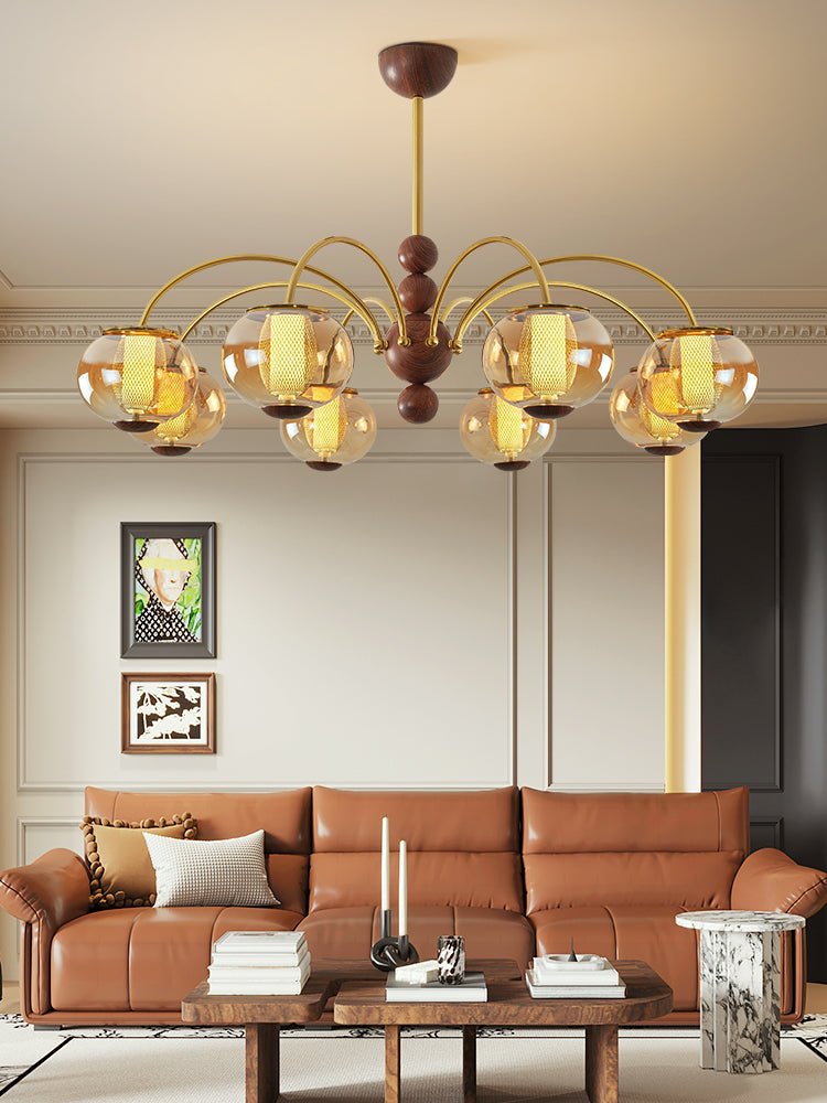 Solstice Bloom Chandelier - Elegant Design with Adjustable Height & LE