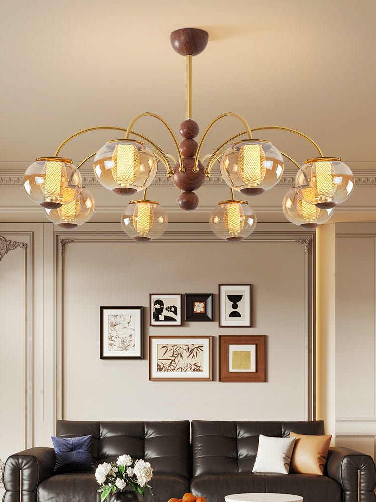 Solstice Bloom Chandelier - Elegant Design with Adjustable Height & LE