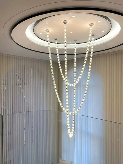 Gabriel Chrome Chandelier - Elegant Design with Adjustable Height & LE