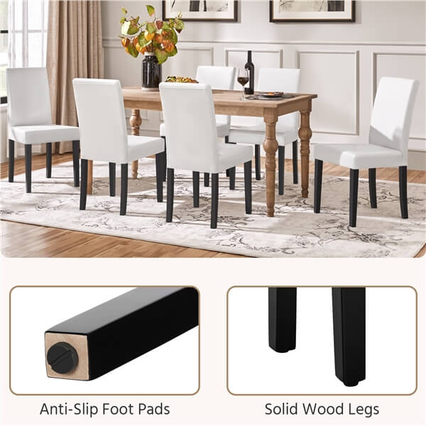 Dining Chairs Set of 6 Faux Leather Position 7