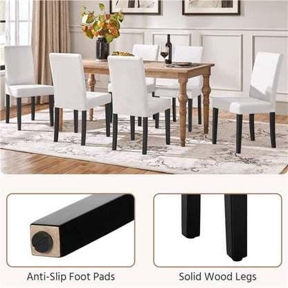 Dining Chairs Set of 6 Faux Leather Position 7