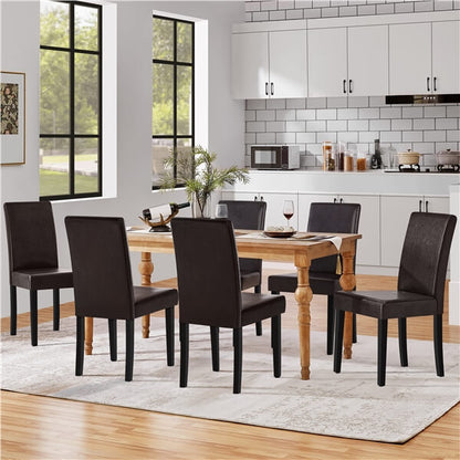 Dining Chairs Set of 6 Faux Leather Position 1