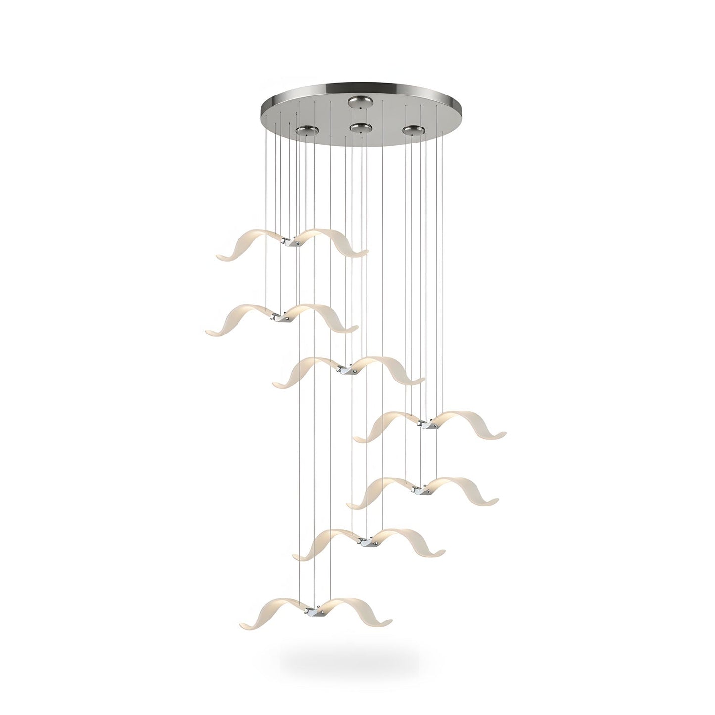 Elegant Large Seagull Chandelier - Adjustable Height, Energy-Efficient