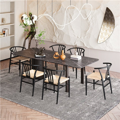 2PCS Weave Arm Chair Position 8