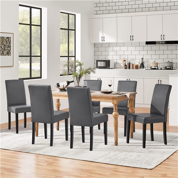 Dining Chairs Set of 6 Faux Leather Position 1